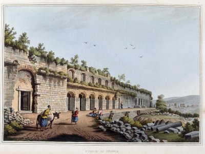 Stadion i Ruin, en tidligere oldtidsby i Grækenland i Efese, i dag i Tyrkiet. i "" Udsigter i det osmanniske herredømme, i Europa, i Asien og nogle af middelhavsøerne fra de originale tegninger taget af Luigi Mayer, London af Luigi Mayer