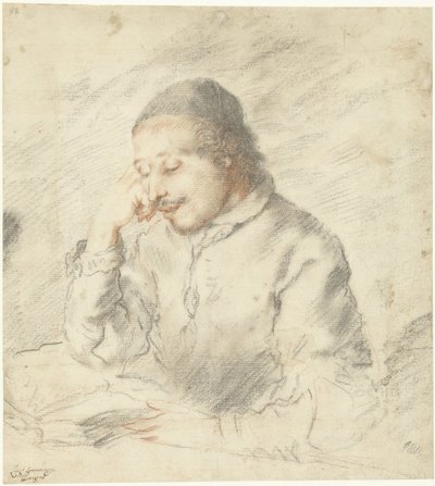 Portræt af en læsende præst af Luigi Pellegrino Scaramuccia