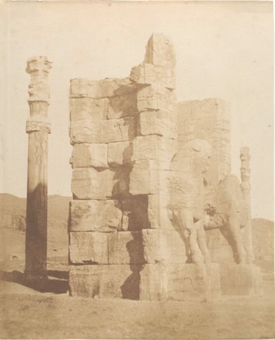 Porta di indgang til ruinerne af Persepolis, 1858. af Luigi Pesce