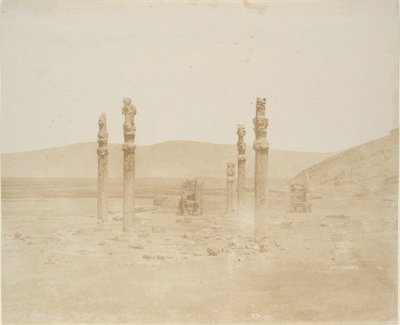 Ruine på den første terrasse, Persepolis, 1858. af Luigi Pesce