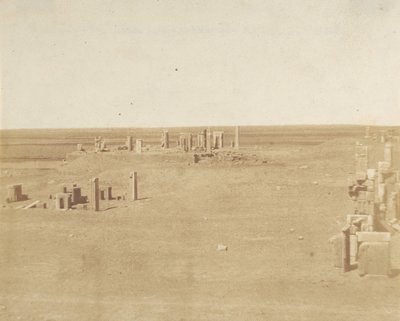 Generel udsigt over Persepolis fra bjerget, 1858. af Luigi Pesce
