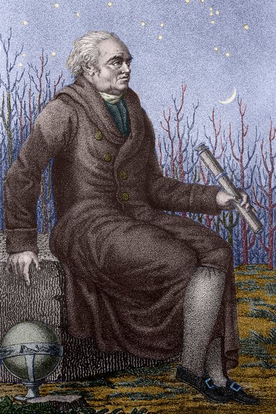 Portræt af Sir Friedrich Wilhelm Herschel (gravering) af Luigi Rados