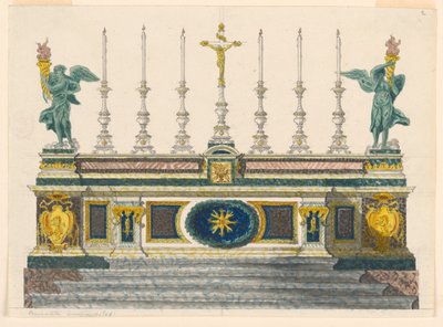 Tegning, Alter af farvede kugler, ca. 1820 af Luigi Righetti