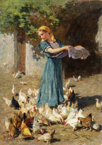 At fodre hønsene, af Luigi Rossi
