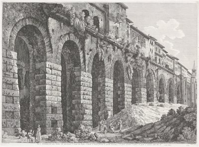 De Tempel van Hercules Victor te Tivoli af Luigi Rossini