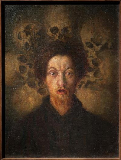 Selvportræt med kranier af Luigi Russolo