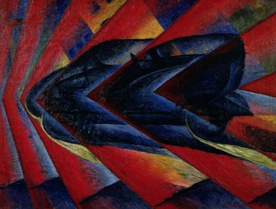 Dynamikken i en bil af Luigi Russolo