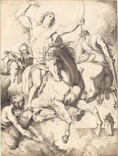 Jeg så, at lammet havde åbnet sig... (The Four Horsemen of the Apocalypse) af Luigi Sabatelli I