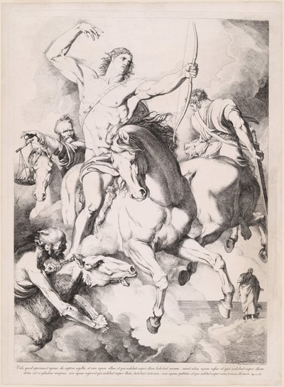 Jeg så, at lammet havde åbnet sig... (The Four Horsemen of the Apocalypse) af Luigi Sabatelli I