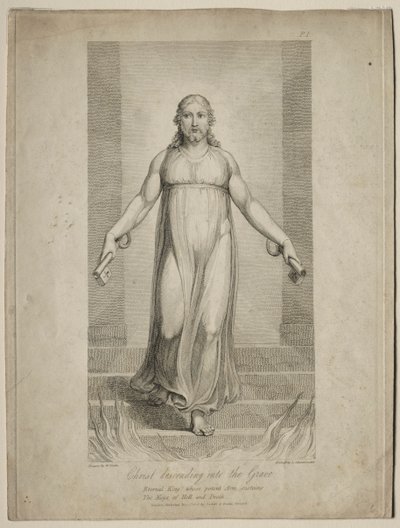 Kristus, der stiger ned i graven af Luigi Schiavonetti