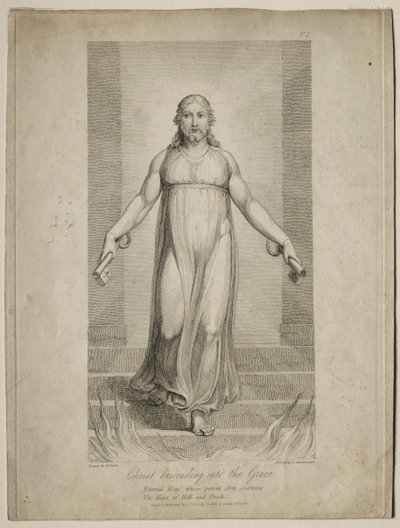 Kristus stiger ned i graven. af Luigi Schiavonetti