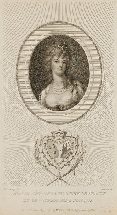Marie Antoinette, dronning af Frankrig af Luigi Schiavonetti