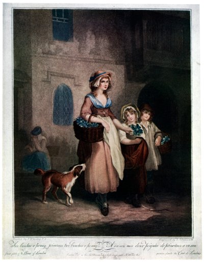 Two Bunches a Penny, Primroses, Two Bunches a Penny, 1793, 1929 af Luigi Schiavonetti
