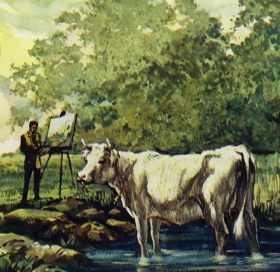 Renoir malede landskabet omkring sig (farvelitografi) af Luis Arcas Brauner