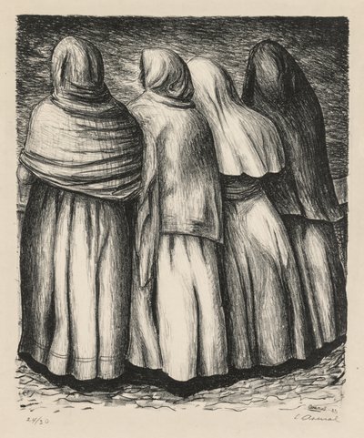 Kvinder i profil Kvinder i profil, 1945. af Luis Arenal