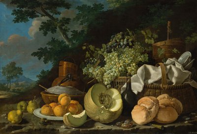 Eftermiddagsmåltidet La Merienda, ca. 1772. af Luis Egidio Melendez