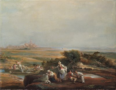 Udsigt over Fuenterrabía (fragment) af Luis Paret y Alcazar
