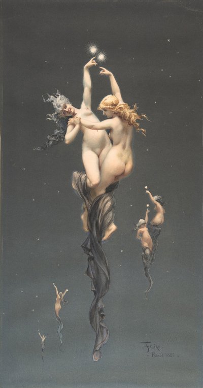 Tvillingstjerner, 1851-96. af Luis Riccardo Falero