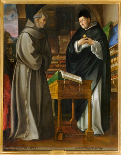 Saint Bonaventure og Saint Thomas Aquinas. 10034567 ... af Luis de Carvajal
