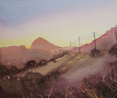 Varm solnedgang i bjergene af Luisa Millicent