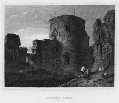 Bothwell Castle, Clydesdale (gravering) af Luke (after) Clennell