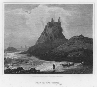 Holy Island Castle (gravering) af Luke (after) Clennell