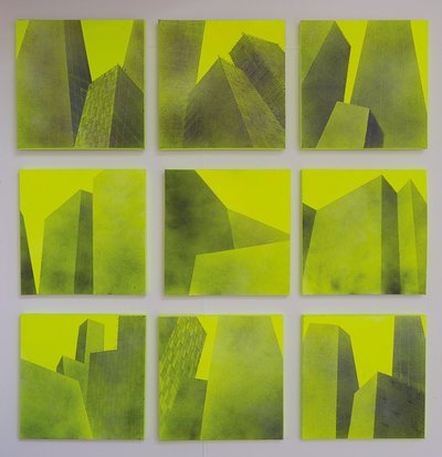 Constructed Series I - IX, , 2014 (akryl på lærred) af Luke M Walker