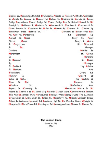 London Circle af Luke M Walker
