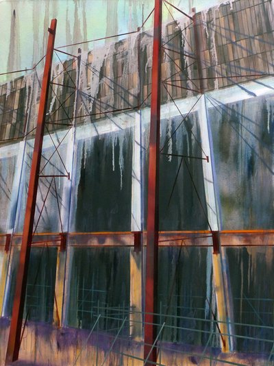 WorkinProgress 14, 2016 (olie på lærred) af Luke M Walker