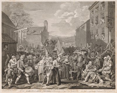 marts til Finchley i året 1746 (efter Hogarth) af Luke Sullivan