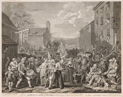 Marts til Finchley i året 1746 efter Hogarth, 1750. af Luke Sullivan