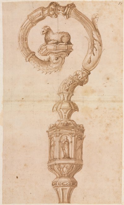 Design til en Crozier, midten af 1500-tallet. af Luzio Romano