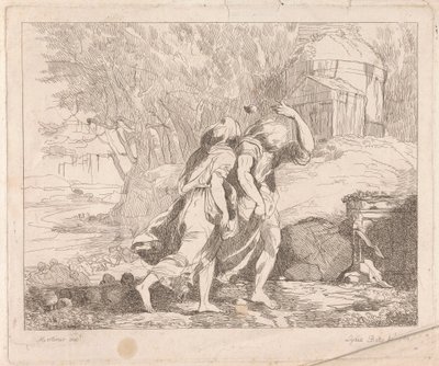 Deucalion og Pyrrha efter syndfloden af Lydia Bates