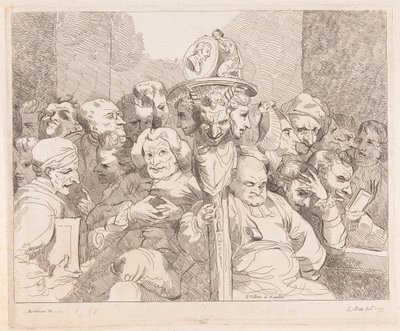 Litterære figurer samlet omkring Shakespeares Medaljon af Lydia Bates