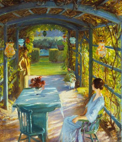 To kvinder i en arbor af Lydia Field Emmett
