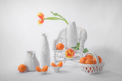 Elegante tulipaner og citrusfrugter af Lydia Jacobs