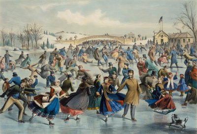 Central Park, Winter - The Skating Pond, 1862. af Lyman Wetmore Atwater