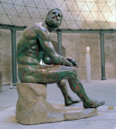 Boxer of Thermonr, hellenistisk bronzestatue, c1st Century AD af Lysippos