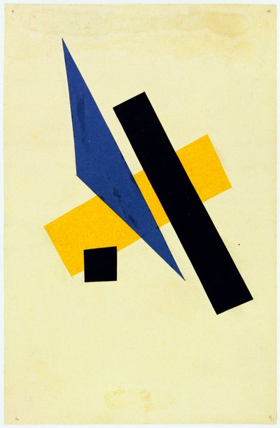 Sans titre - Popova, Lyubov Sergeyevna (1889-1924) Unavngivet Collage, gouache på papir 1917 23,9x15,6 - New York City. Museum of Modern Art (MOMA) af Lyubov Sergeevna Popova