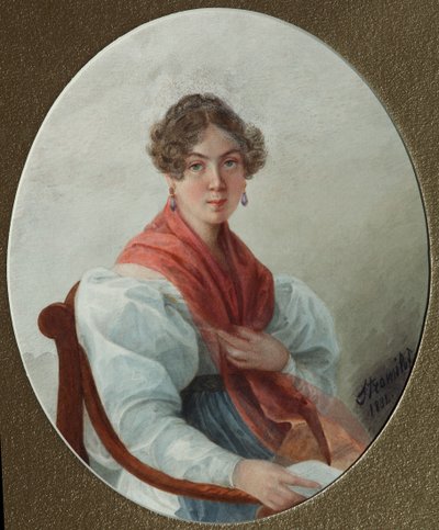 Portræt af N.A. Vasilyeva, 1835 af Lyubov Stepanovna Borozdna Stromilova
