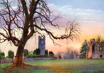 Ruiner på Hill of Slane, County Meath, Irland, 1924-1926 af MC Green