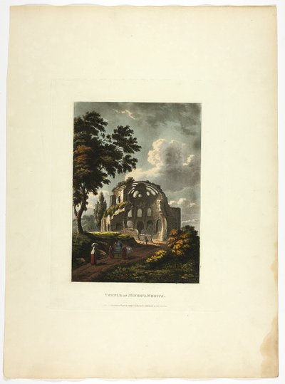 Minerva Medica-templet, plade femogtyve fra Roms ruiner af M. Dubourg