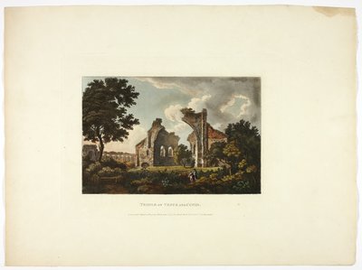 Venus- og Amor-templet, plade 12 fra Roms ruiner af M. Dubourg