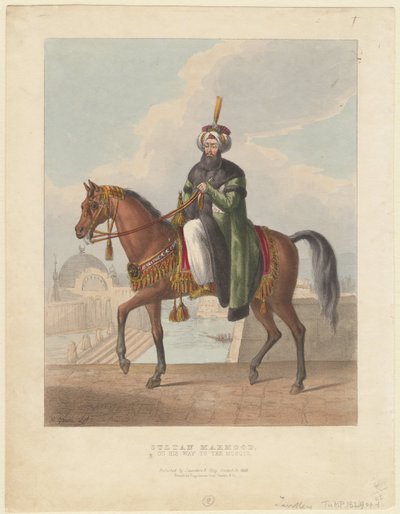 Portræt af Mahmud II 1785-1839, Sultan af Det Osmanniske Rige, 1829 af M. Gauci