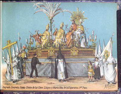 Procession i den hellige uge i Sevilla af M. Grima