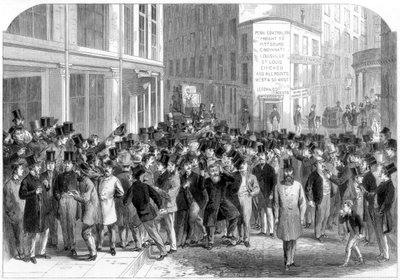 Kerbstone børsmæglere i New York, 1864. af M. Jackson