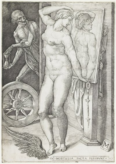 Death Surprising a Woman, c.1490-c.1540 (gravering) af M Master