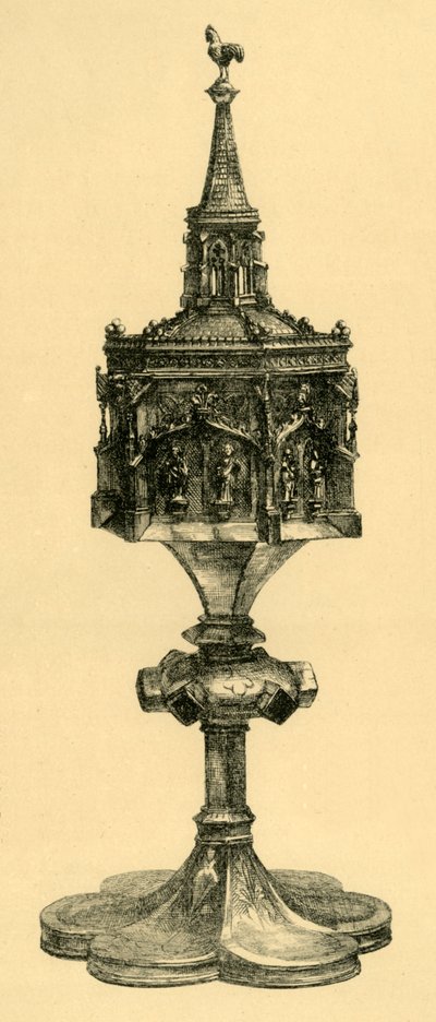 Copper gilt pyx, mid 15th century, 1881. dani af M Sullivan