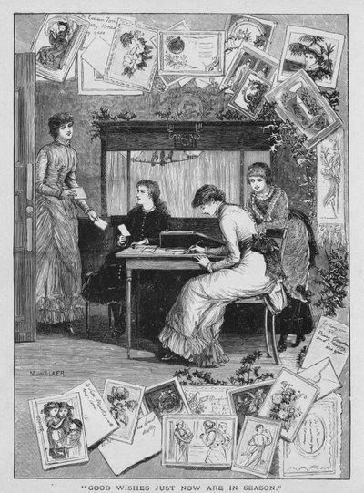 Gode ønsker er lige nu i sæson, 1882. af M. Walker