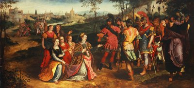 Coriolanus og Volumnia, af Maarten de Vos